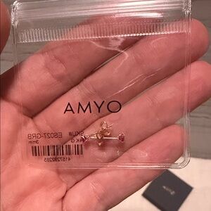 Gold and Pink Earrings. New in box bought as gift but they didn’t want.